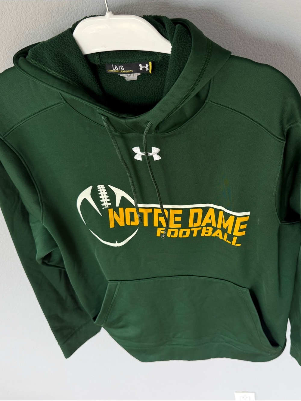 Under Armour Notre Dame Fighting Irish Football Sweatshirt Green Men’s Size L – - Picture 4 of 15
